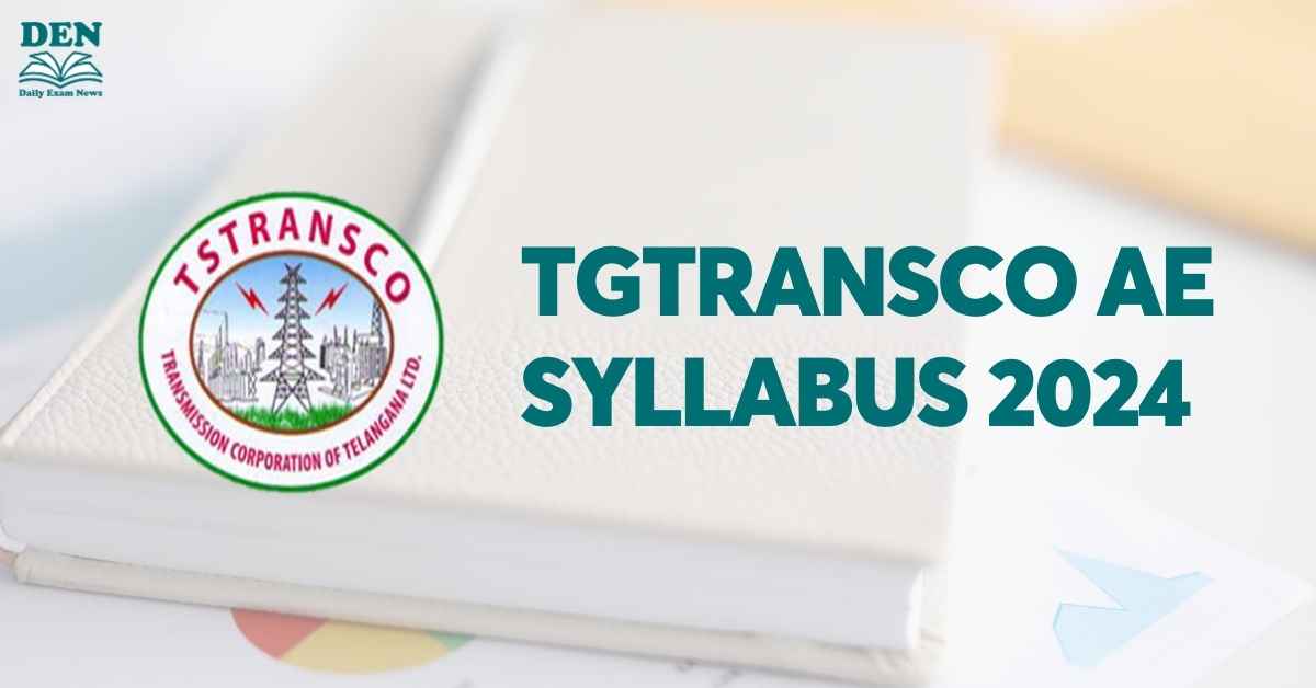 TGTRANSCO AE Syllabus 2024