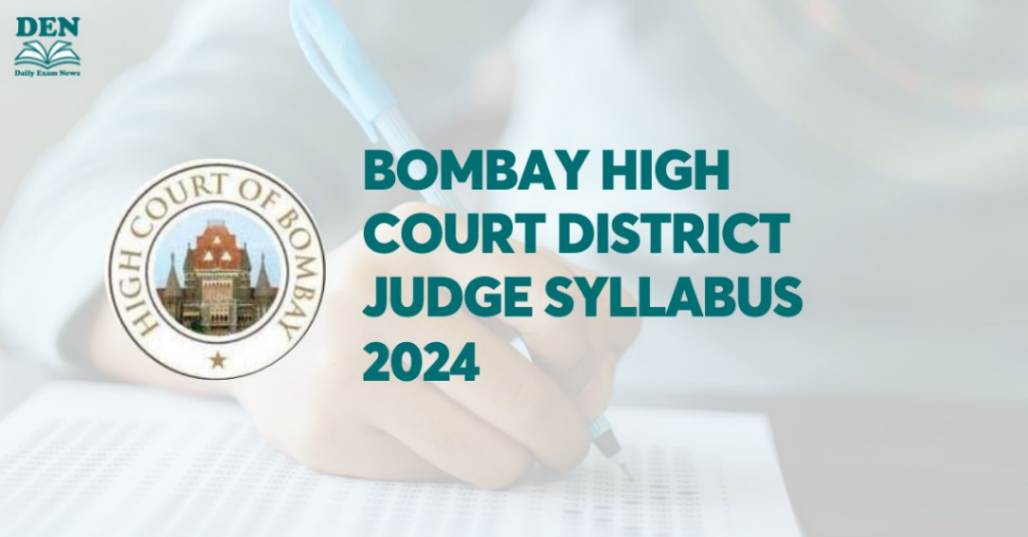 Bombay High Court District Judge Syllabus