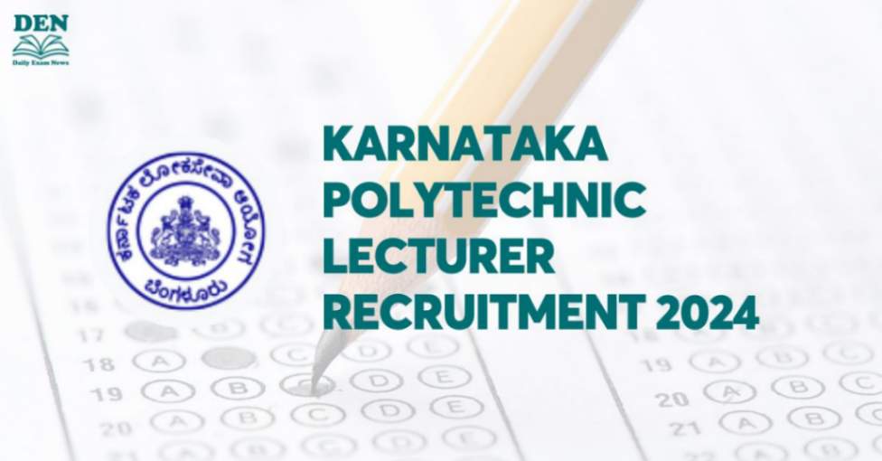 Karnataka Polytechnic Lecturer Recruitment