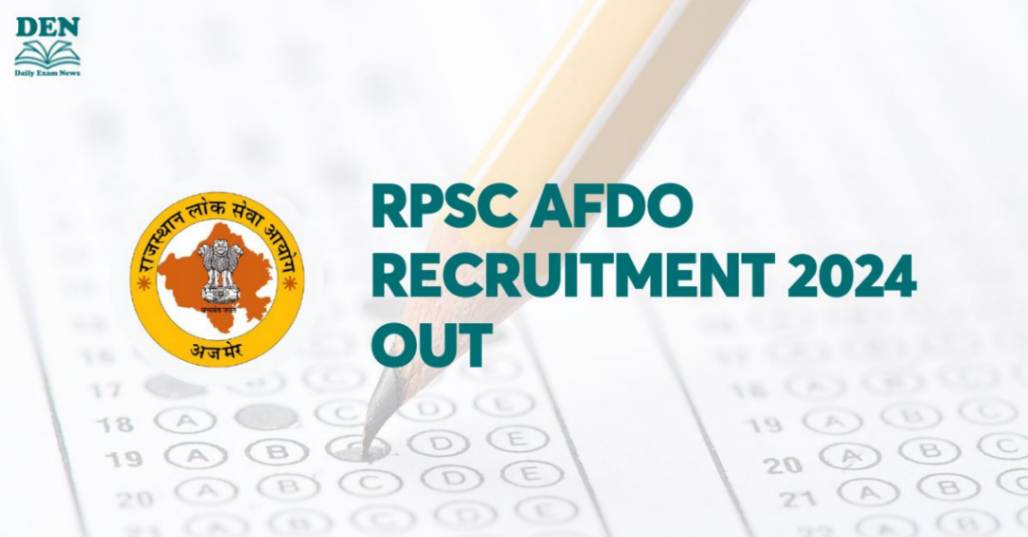 RPSC AFDO Recruitment