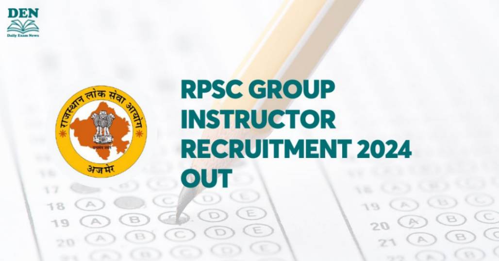 RPSC Group Instructor Recruitment